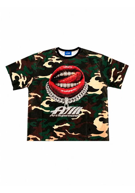 T-shirt con strass ARTSUPERMONEY | GRILLZ MMCAMO